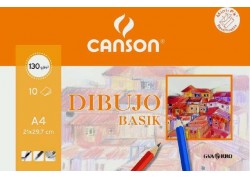 Canson mini pack 10 láminas Dibujo Basik