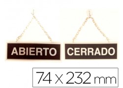 Cartel metálico ABIERTO-CERRADO