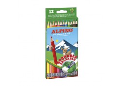 Alpino caja 12 lápices colores borrables con goma