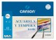 Canson mini pack 6 hojas acuarela y témpera
