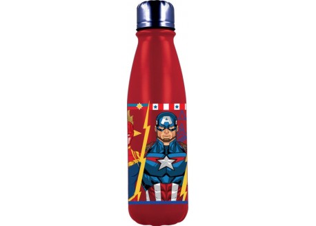 Botella agua de aluminio de 600 ml. Avengers